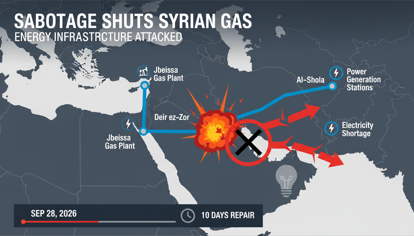 Sabotage Causes Explosion and Fire on Syrian Gas Pipeline | A47 News