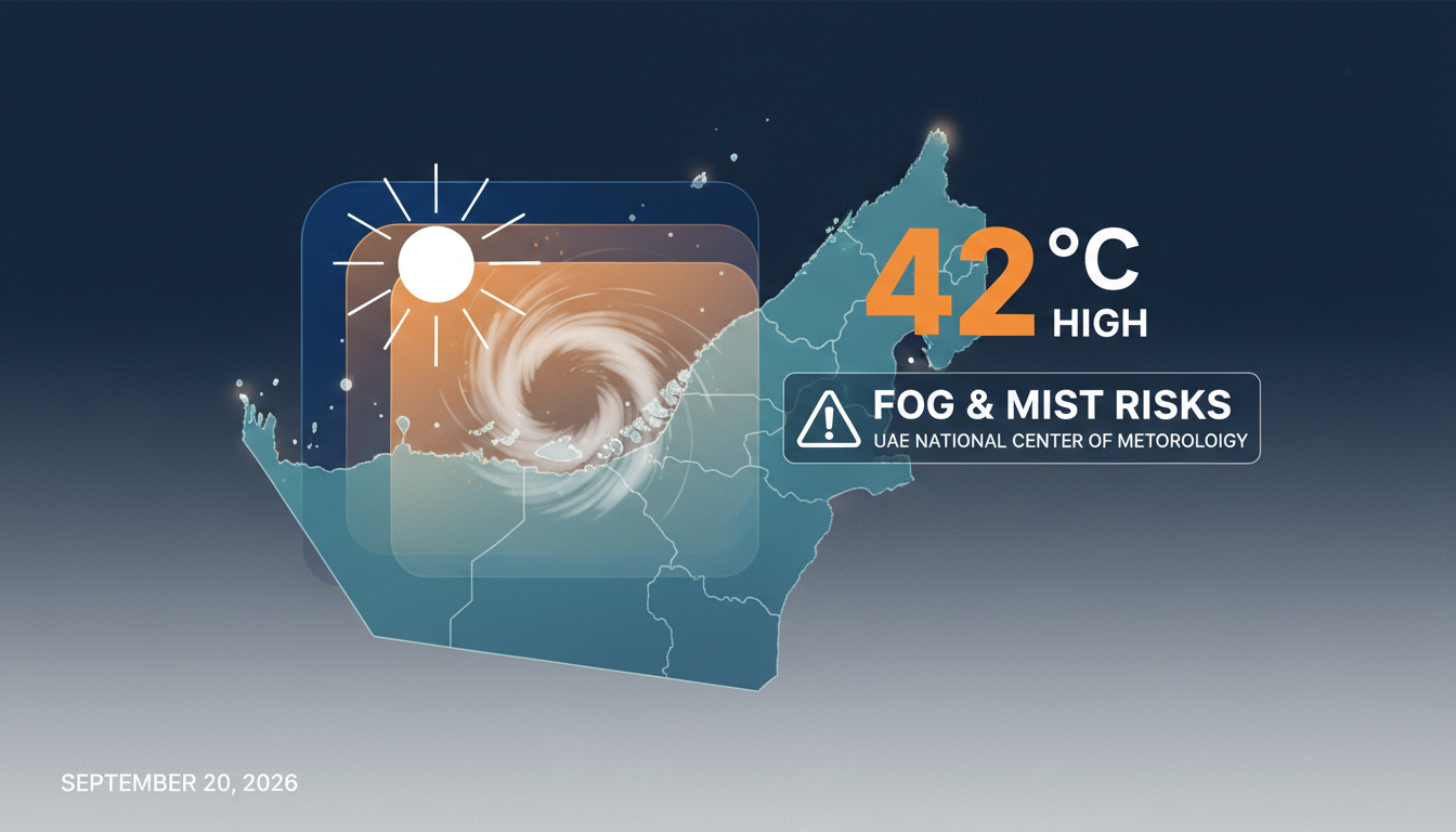 UAE National Center of Meteorology Issues Weather Forecast with Fog and ...